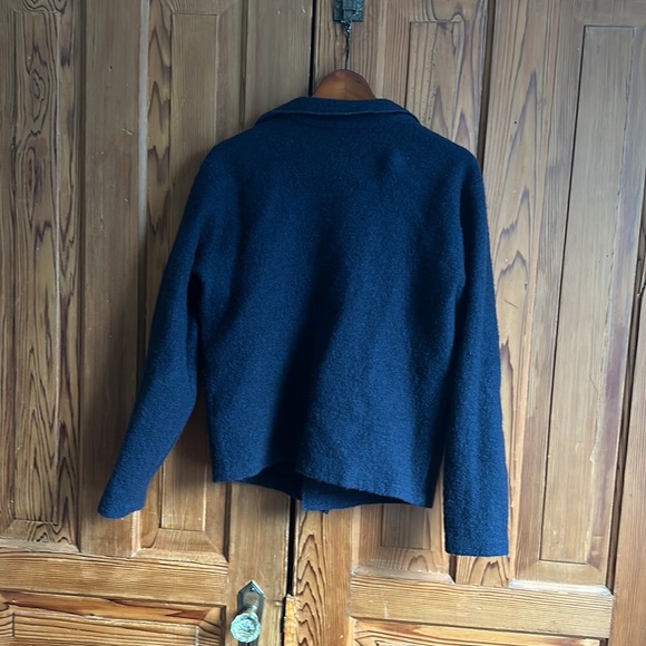 Selected Homme Wool Button Down Navy Blue - Picture 4 of 8